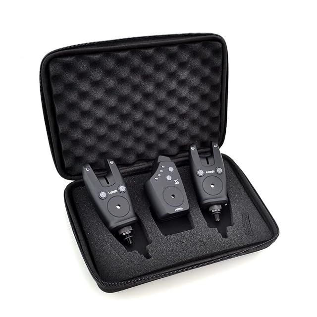 Detectores de picada inalámbricos Hirisi Tackle Smart S5 con receptor y maletín de transporte