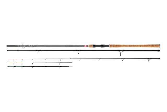 Caña feeder larga DAIWA Ninja X Feeder 390XH con sus punteras
