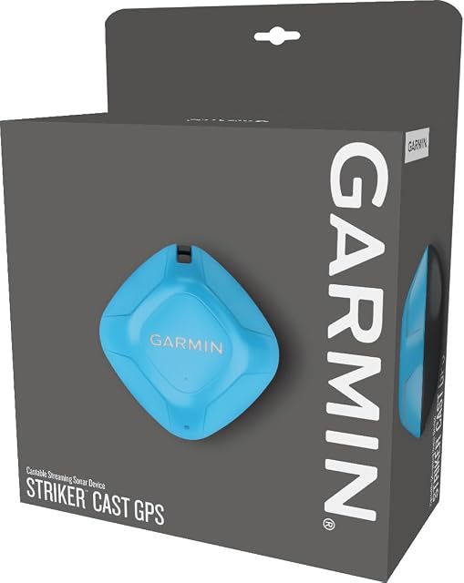 Sonda GPS lanzable Garmin Striker Cast flotando en el agua