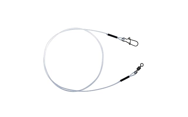 Bajo de línea para lucio de fluorocarbono transparente PetrisCatch con destorcedor y clip
