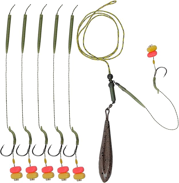 Juego de montaje de carpa inline OROOTL con plomo de 80 g y hair rigs de repuesto
