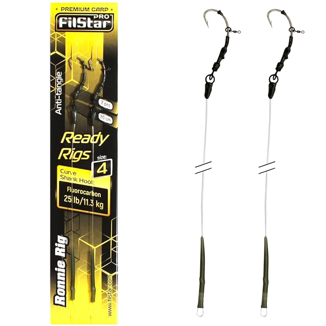 Ronnie Rig PRO Filstar con anzuelo N4 sobre fluorocarbono