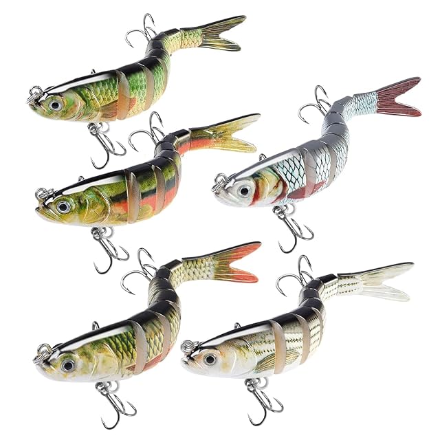 Swimbait articulado de ocho segmentos RYACO, 13,6 cm