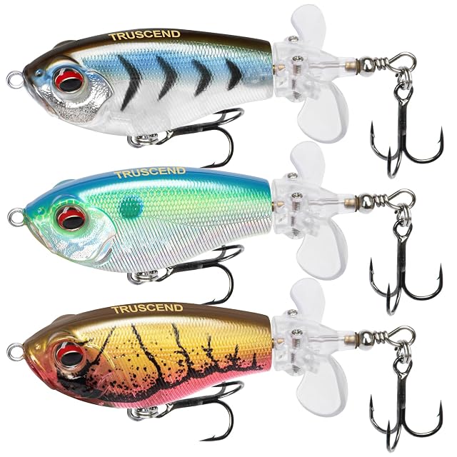 Swimbait de superficie TRUSCEND con cola rotativa de dos palas