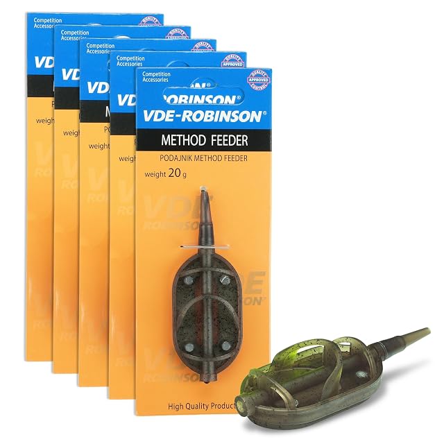 Paquete de recambio de method feeders Robinson, cinco feeders inline de 20 g