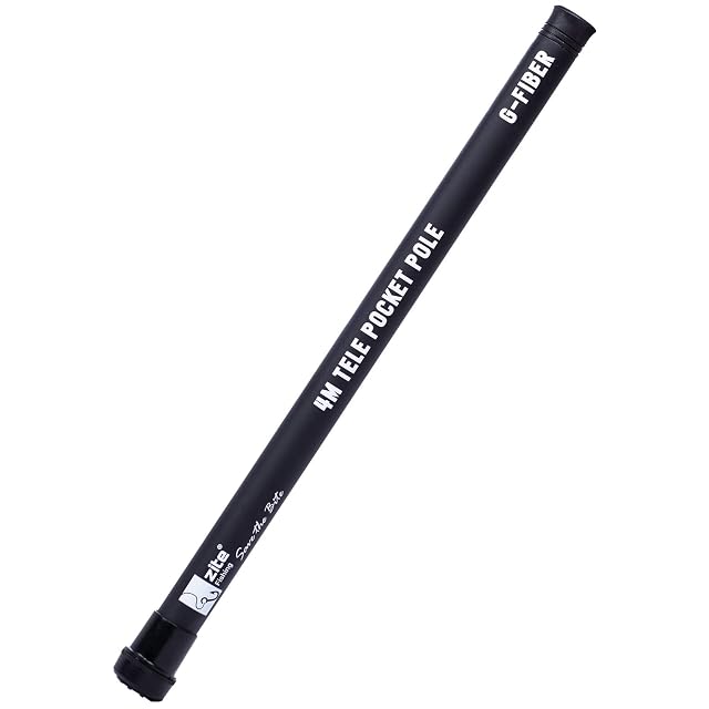 Caña de enchufe Zite Fishing Pocket Pole recogida a 45 cm junto a su longitud desplegada