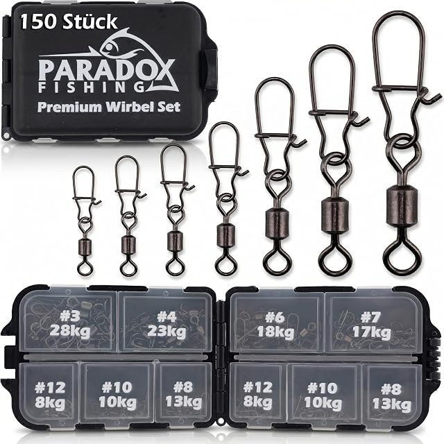 Juego de 150 emerillones Duo-Lock Paradox Fishing con caja